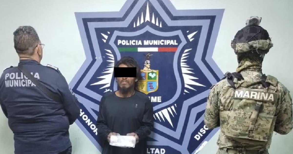 Policía detiene a El Chapo; presunto vendedor de droga en Cajeme