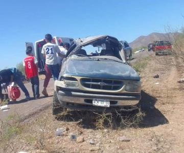 Tres mujeres resultan lesionadas en volcamiento al sur Empalme