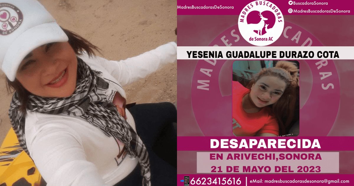 Madre Buscadora, Yesenia Guadalupe, desaparecida en Arivechi