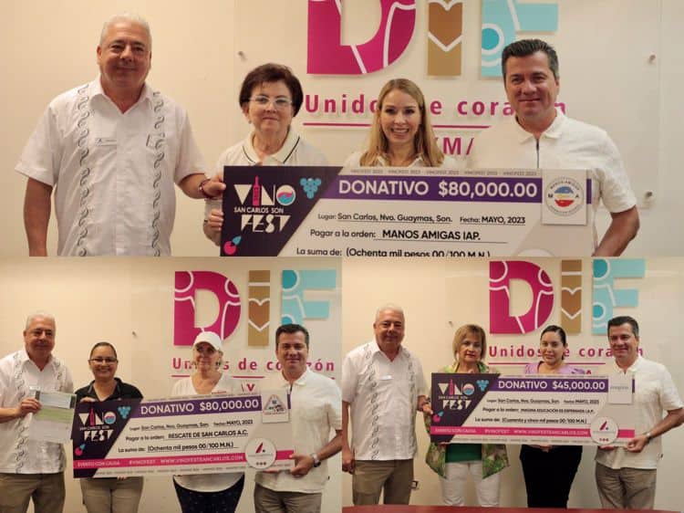 Organizadores del Vino Fest San Carlos 2023 entregan donativos