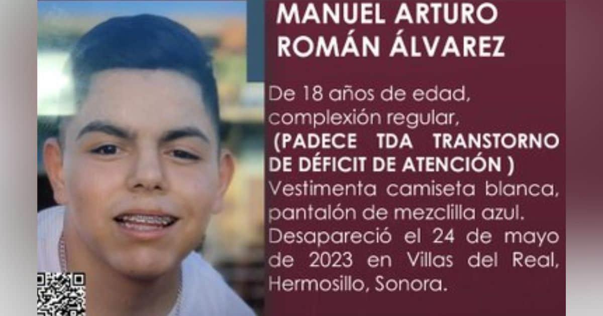 Activan alerta para encontrar a Manuel Román, joven con déficit de atención