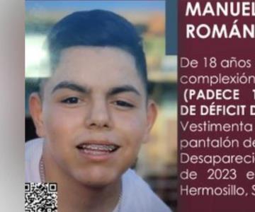 Activan alerta para encontrar a Manuel Román, joven con déficit de atención