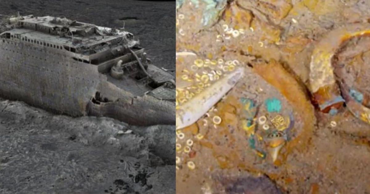 Encuentran un collar de oro y un diente de megalodón en restos del Titanic