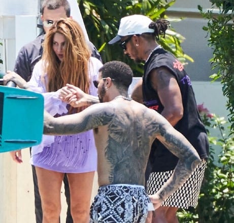 La relación entre Gerard Piqué y Lewis Hamilton, el nuevo amor de Shakira