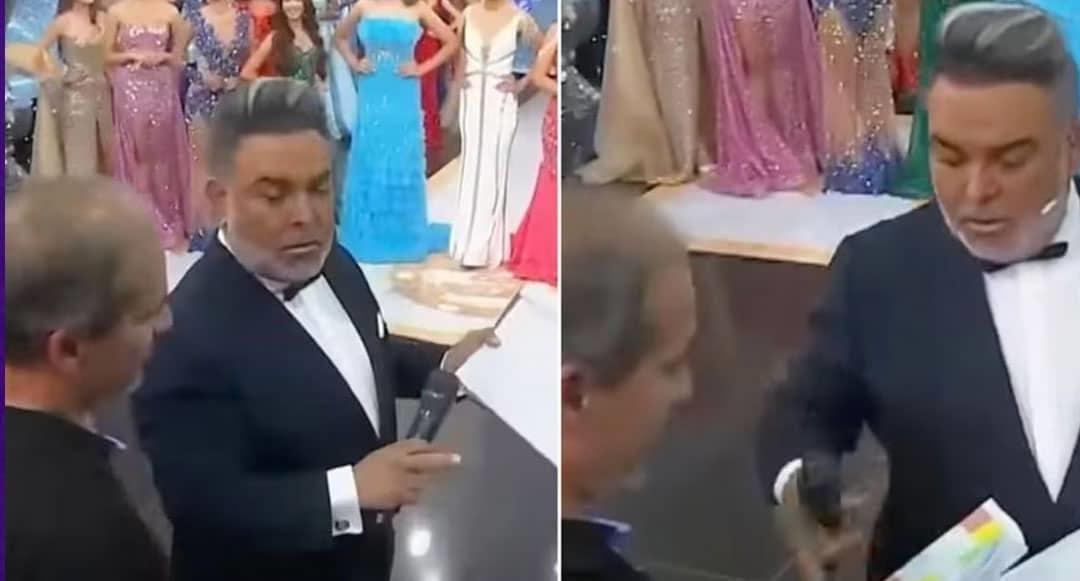 Presentador despide en vivo a productor de Miss Perú