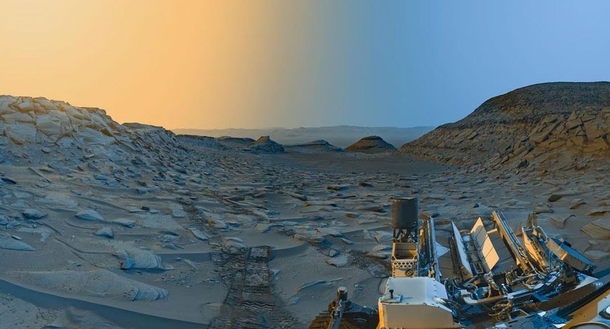 Explorador Curiosity capta atardecer en Marte