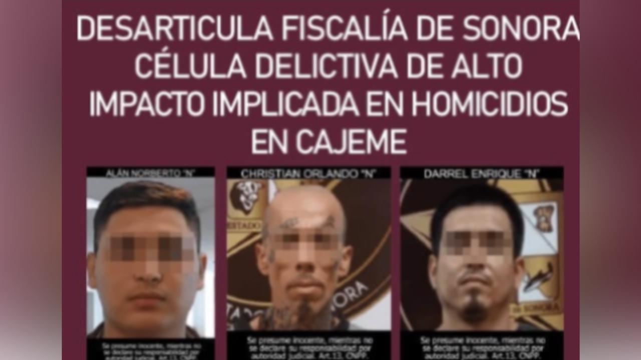 Desarticula Fiscalía célula de alto impacto en Cajeme