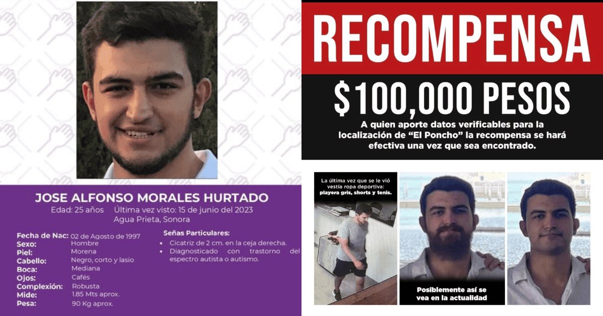Ofrecen 100 mil pesos de recompensa por ubicar a José Alfonso