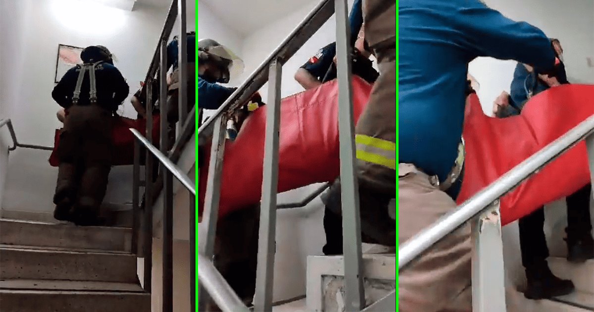 Por falla en ascensor del Issste, Bomberos trasladan pacientes entre pisos