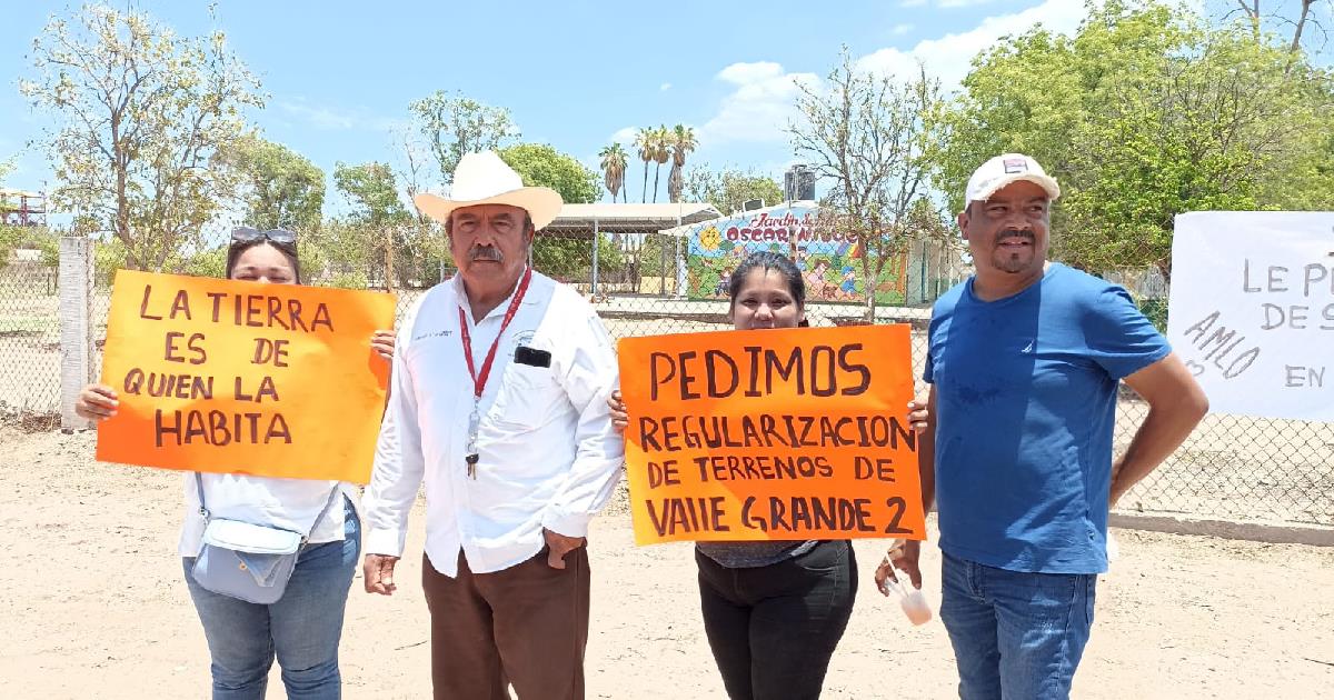 Vecinos de Valle Grande 2 piden les regularicen sus terrenos en Navojoa