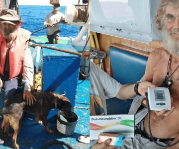 Buque atunero rescata a hombre y su perrita tras tres meses de naufragio