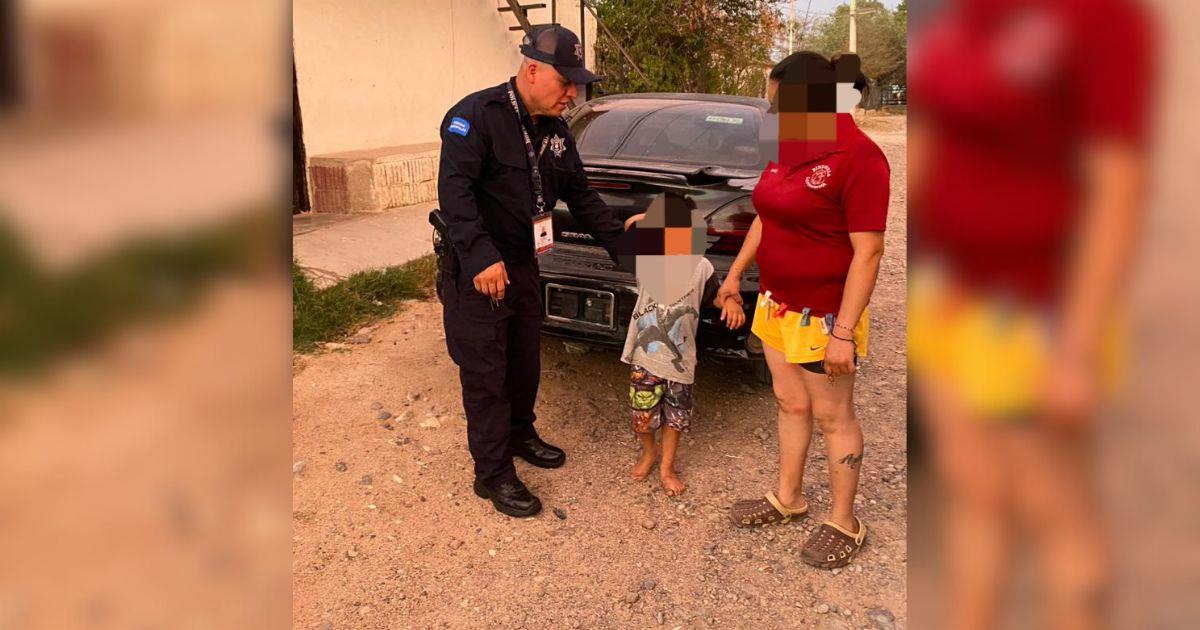Regresan a casa a niño de 4 años extraviado en San Pedro El Saucito
