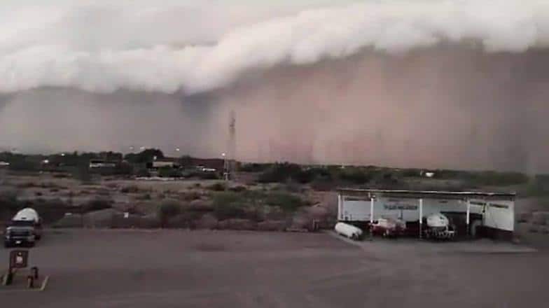 Tormenta de arena azota Guaymas; Protección Civil atiende a la población