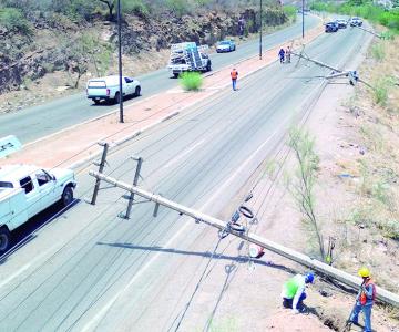 Restablecen el 95.46% del servicio eléctrico en Guaymas y Empalme