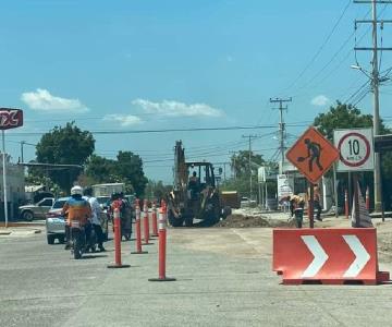 Molesta a vecinos del oriente de Navojoa obra en calle Nogales