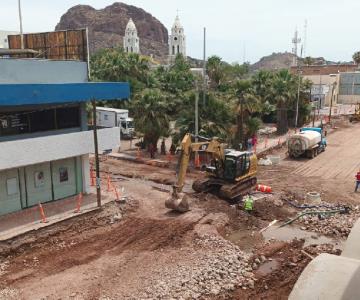 Obra de modernización de avenida Serdán registra un 30% en Guaymas