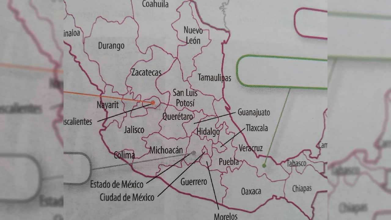 Difunden nuevo error en libros de texto; ahora en el mapa de México
