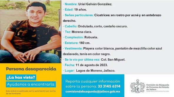 Ellos son los 5 jóvenes desaparecidos en Lagos de Moreno