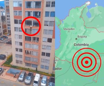 Mujer sufre ataque de pánico durante sismo en Colombia y se lanza al vacío