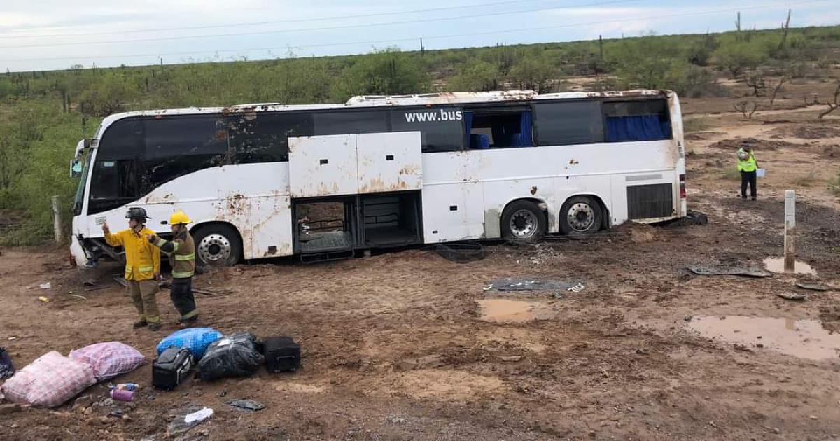 Salida de camino de autobús dejó 7 lesionados en Empalme-Cajeme