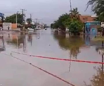 Huracán Hilary deja calles y casas inundadas en Etchojoa y Huatabampo