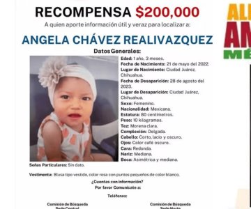 Ofrecen recompensa de 200 mil pesos por desaparición de bebé en Chihuahua