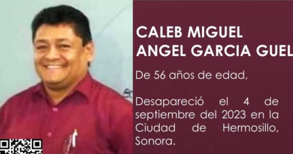 FGJE emite ficha de búsqueda para el maestro Caleb García