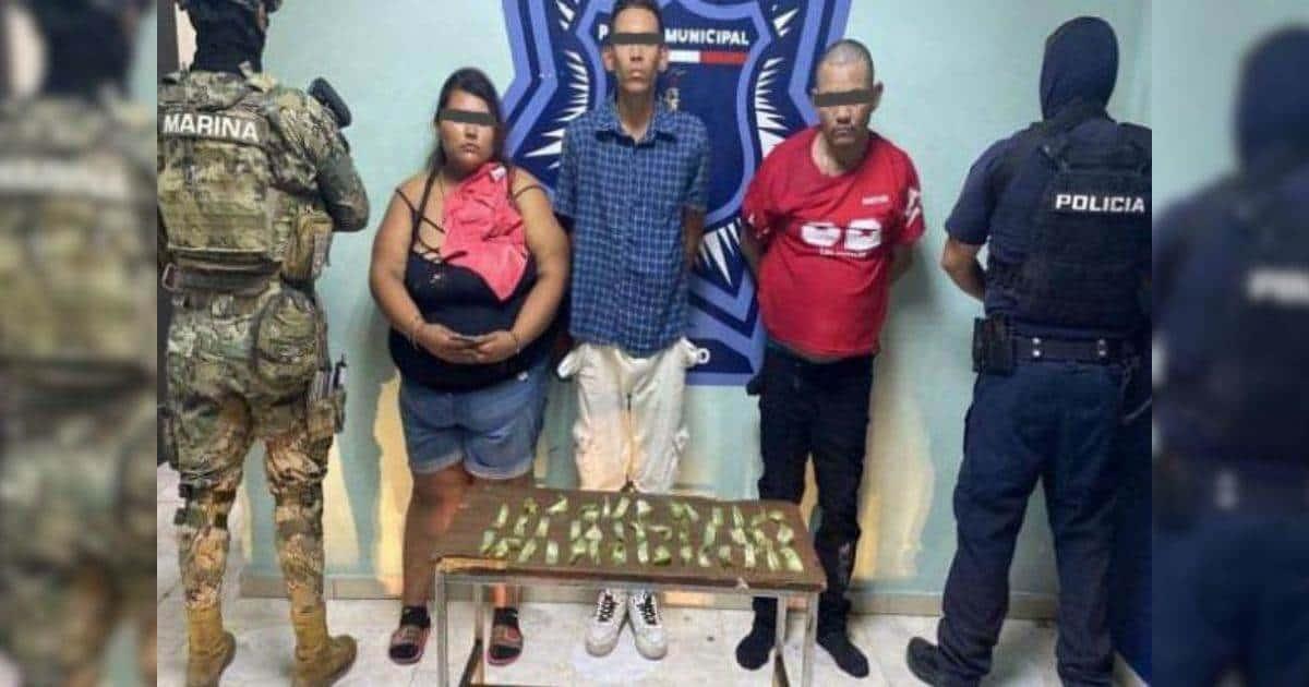 Detienen a tres presuntos vendedores de droga en Ciudad Obregón