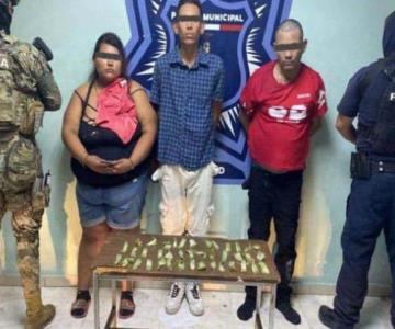 Detienen a tres presuntos vendedores de droga en Ciudad Obregón