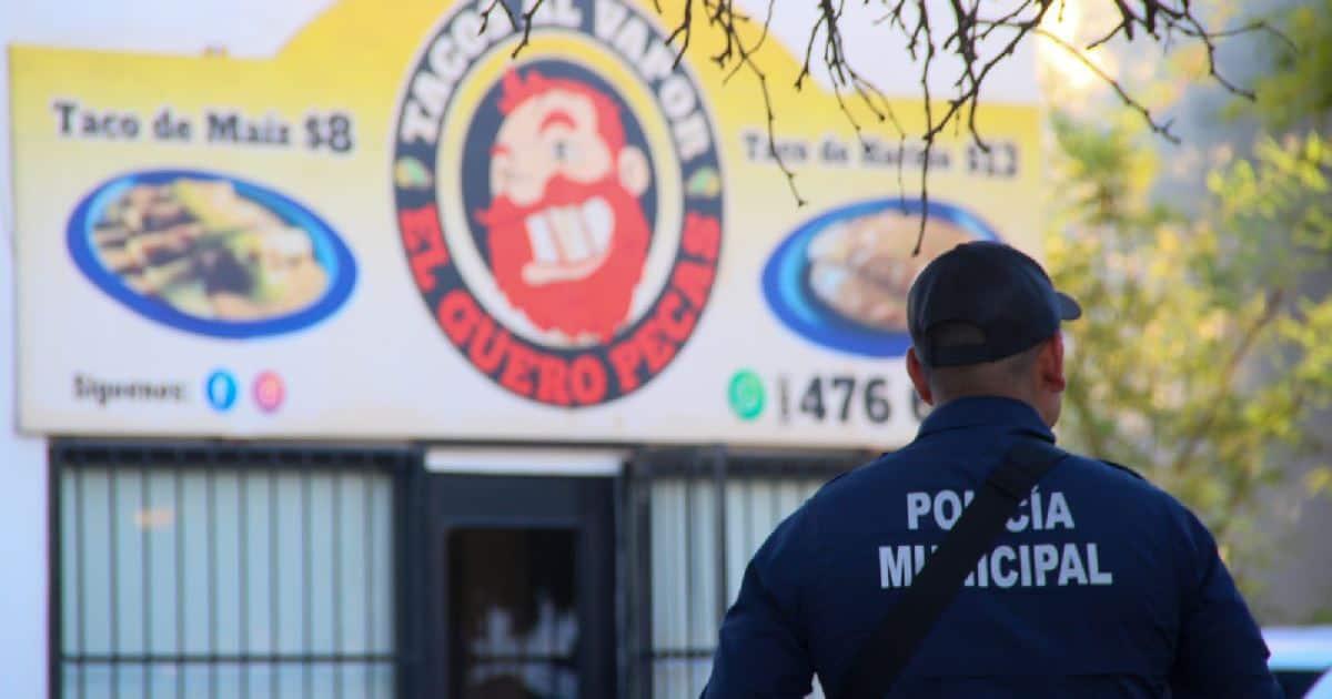 Policía Municipal resguarda negocio tras amenaza armada en Las Quintas