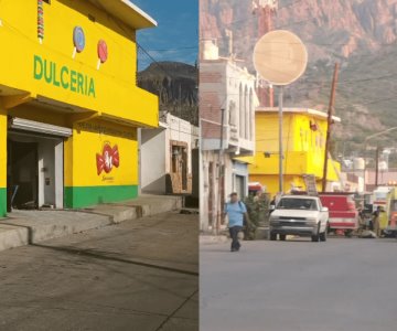 Cuatro horas de incendio consume tradicional dulcería en Guaymas