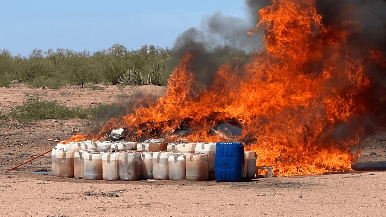 Incinera FGR más de 400 kilos de narcóticos en Sonora