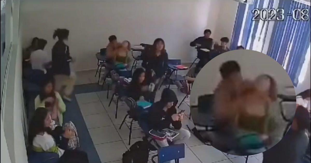 Estudiante ahorca a su compañera hasta desmayarse en salón de clases
