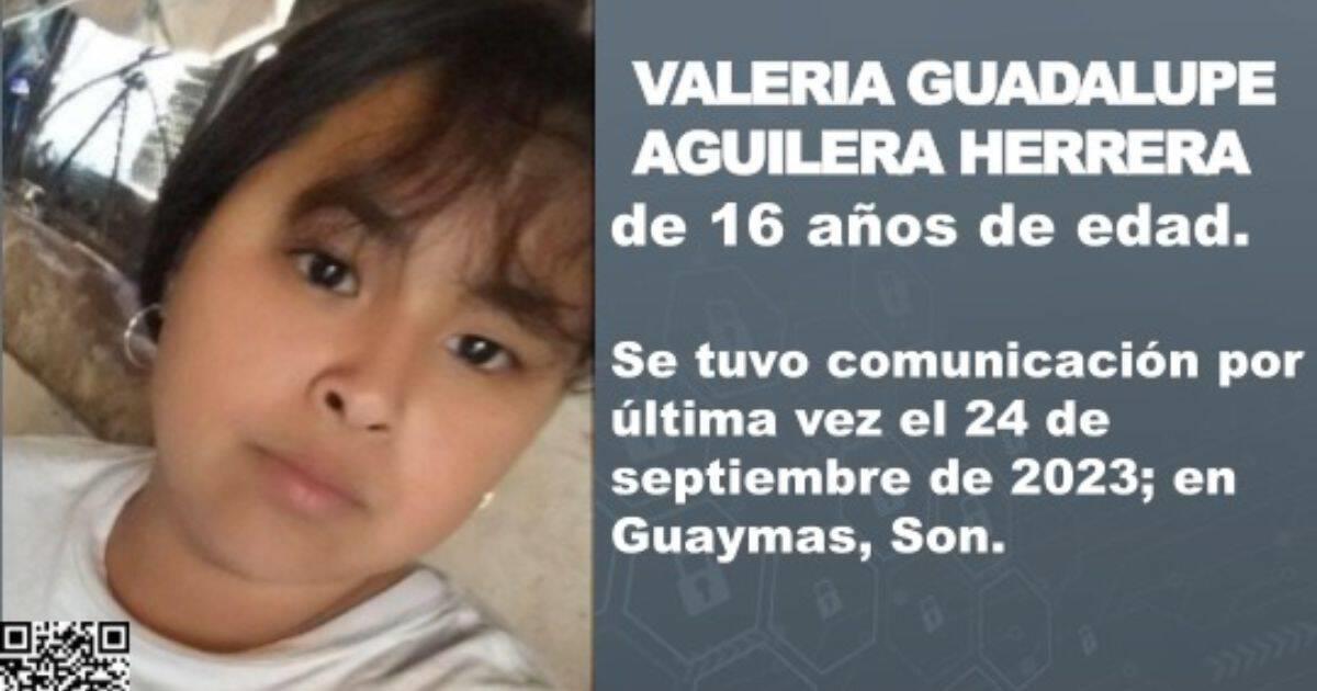Buscan a Valeria Guadalupe, menor desaparecida en Guaymas
