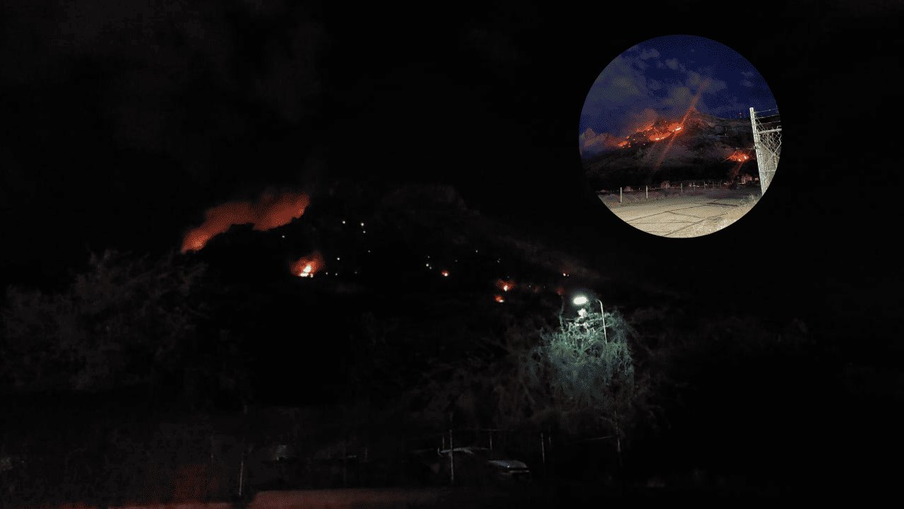Sofocan Bomberos de Hermosillo incendio en el Cerro de la Cementera