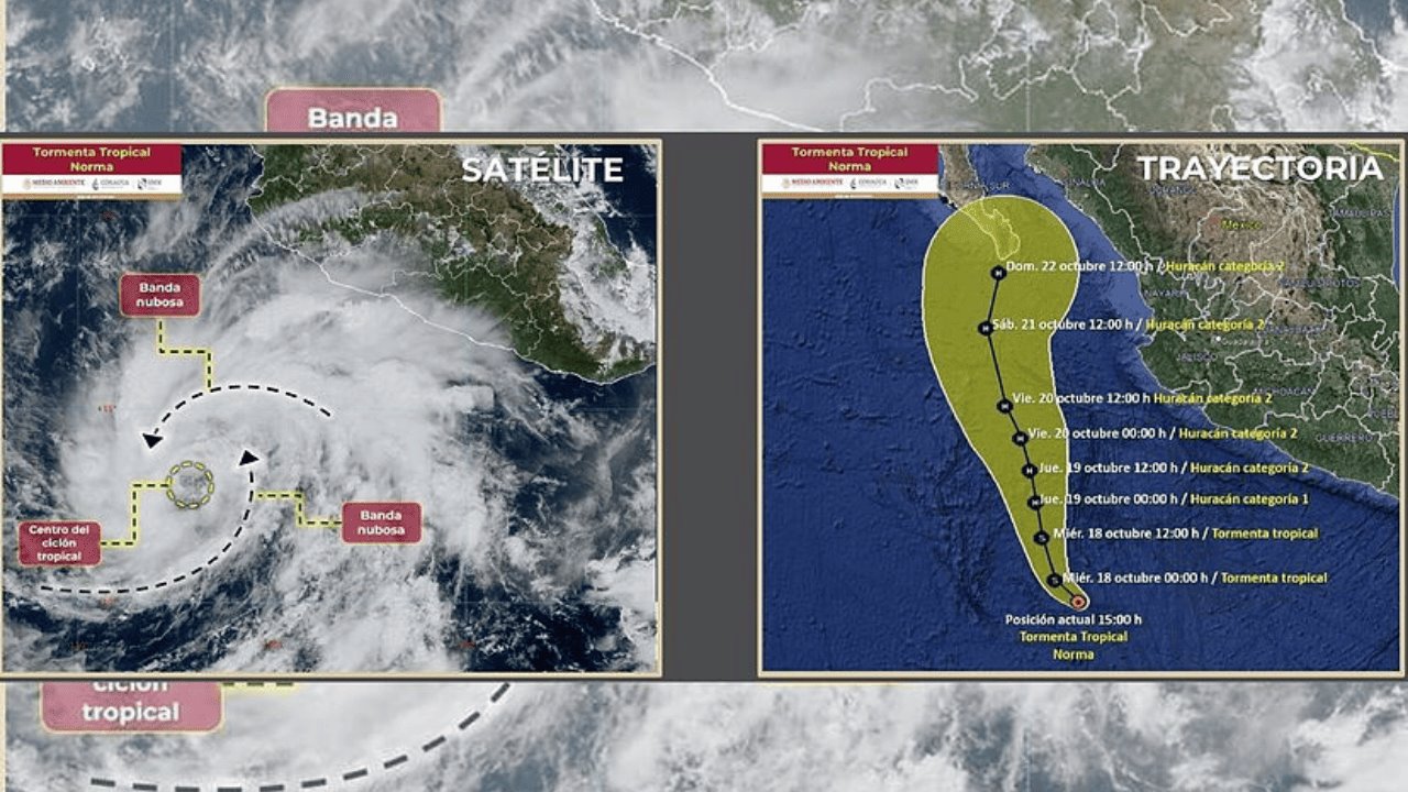Se forma Tormenta Tropical Norma en el Pacífico, ¿afectará a Sonora?