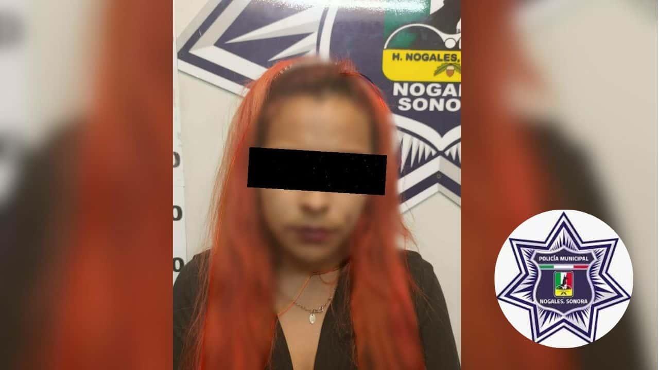 Mujer es detenida por portar drogas en Nogales