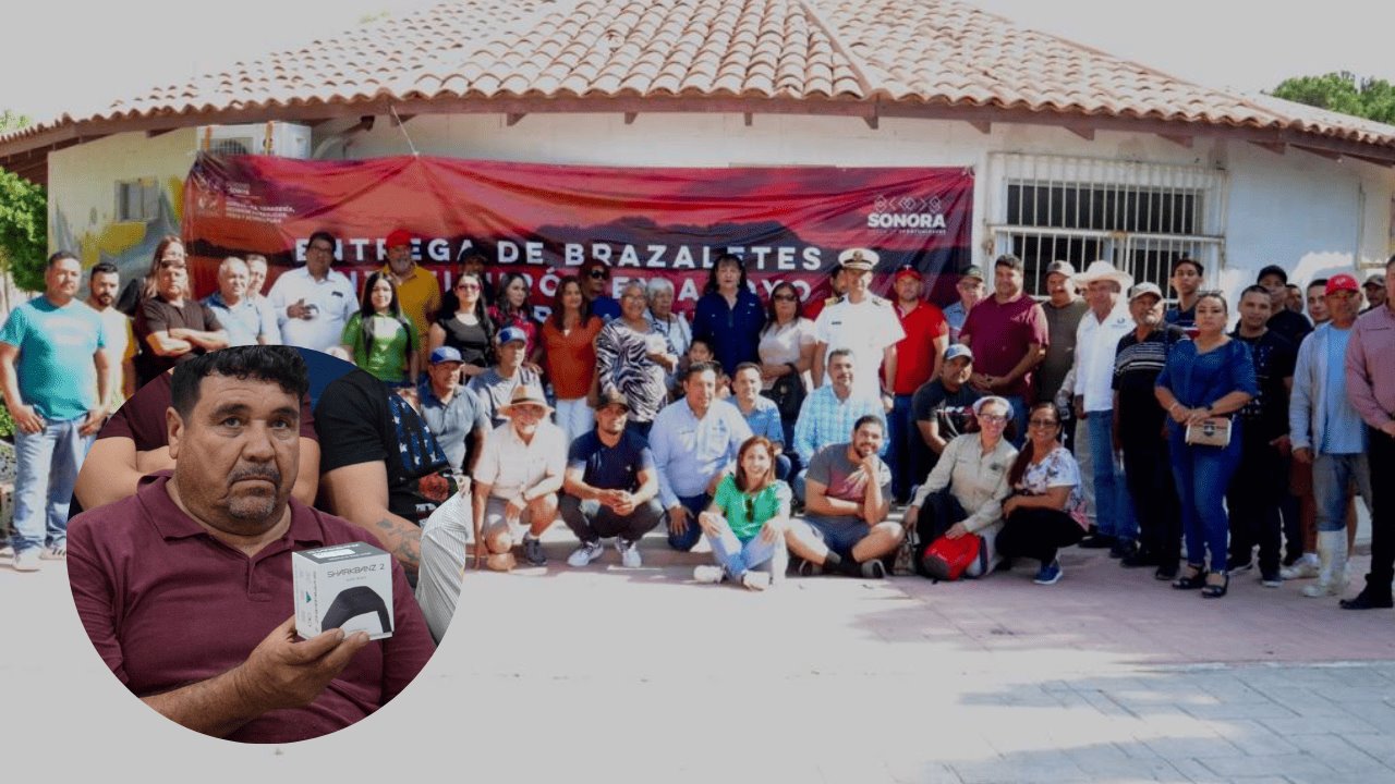 Entrega Sagarhpa brazaletes anti tiburones a pescadores de Puerto Peñasco