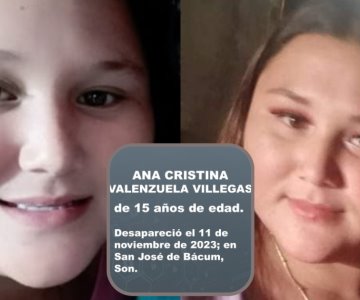 Alerta Amber: buscan a Ana Cristina, desaparecida en San José de Bácum