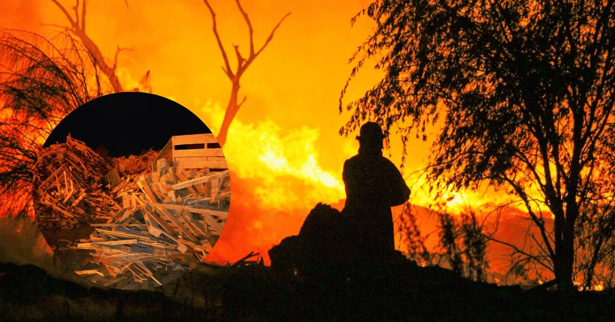 Incendio consume predio lleno de tarimas al poniente de Hermosillo