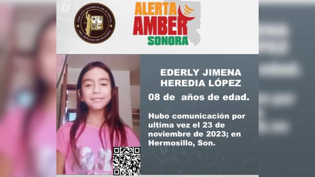 Activan Alerta Amber para localizar a menor de 8 años en Hermosillo