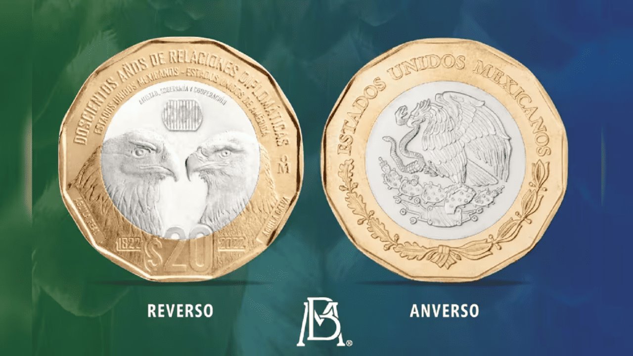 Presenta Banco de México nueva moneda de 20 pesos; así está compuesta