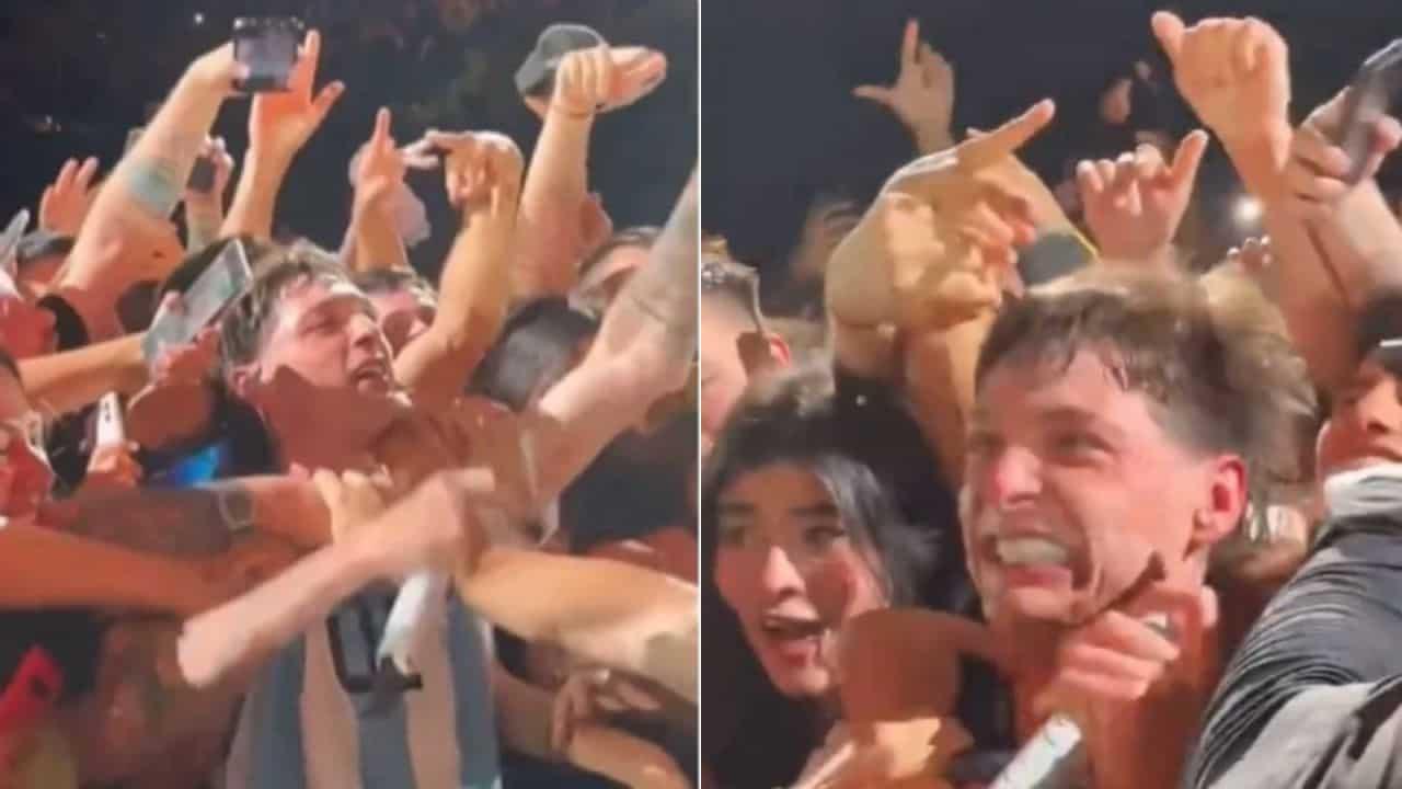 Peso Pluma casi es asfixiado en pleno concierto de Argentina