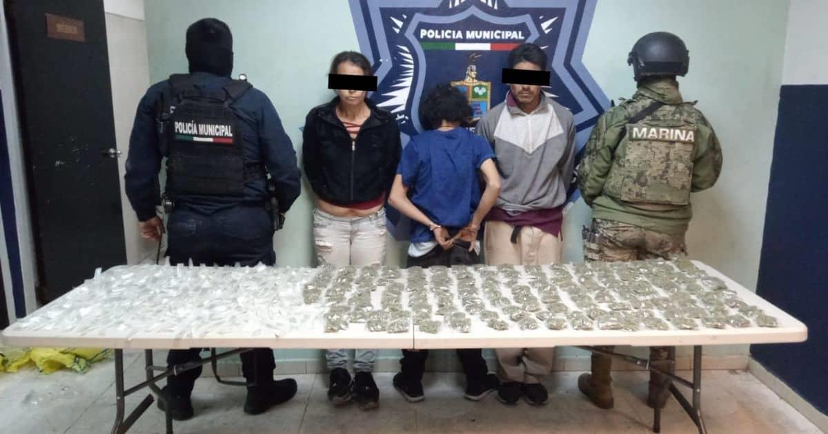 Menor de edad es detenido vendiendo droga junto a su tía