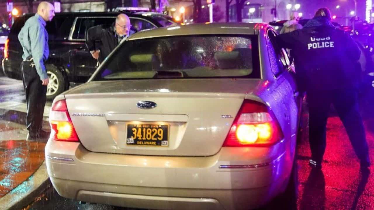 Auto se estrelló contra una caravana de seguridad de Joe Biden en Delaware