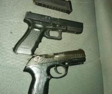 Dos hombres fueron detenidos por portar armas al norte de Hermosillo