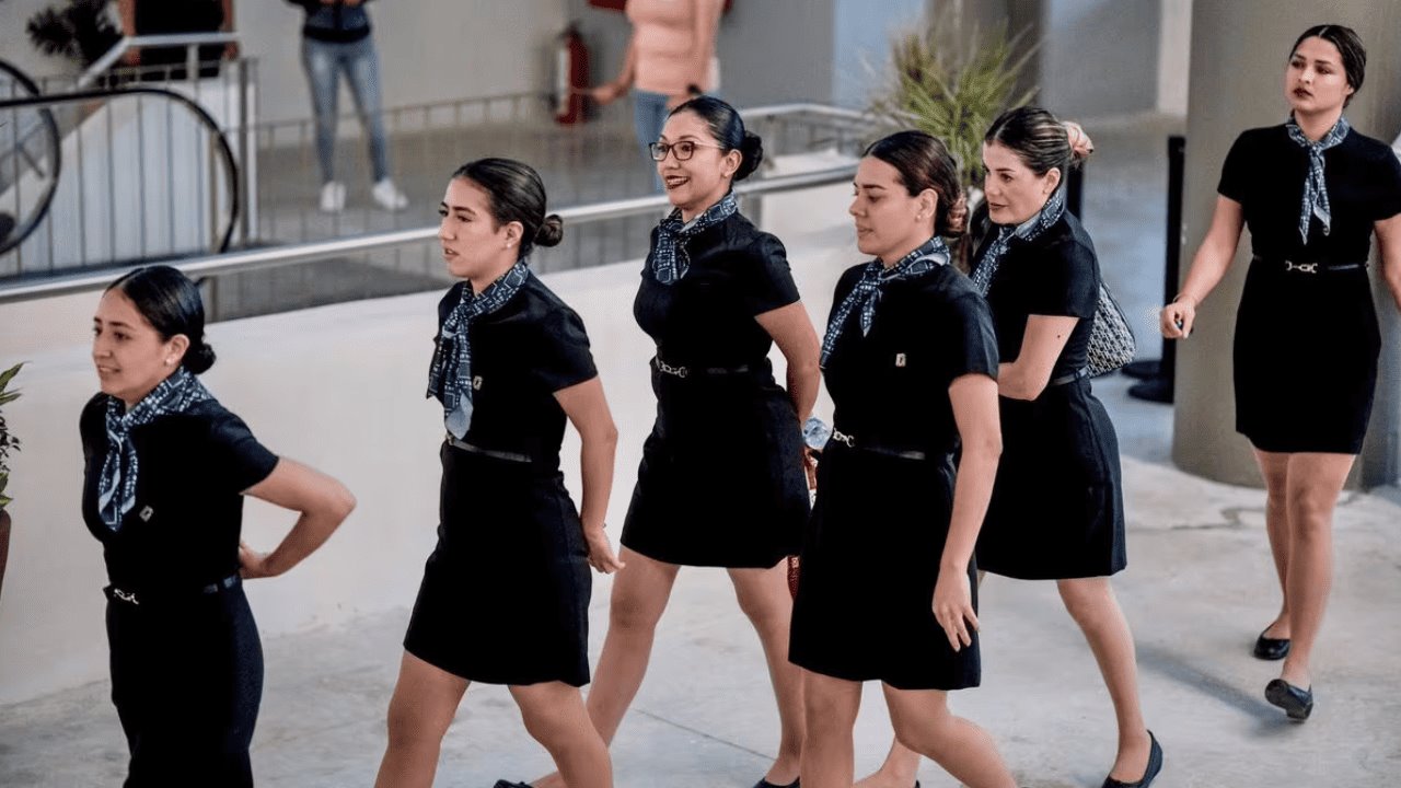 Tachan de sexista uniforme de sobrecargos del Tren Maya