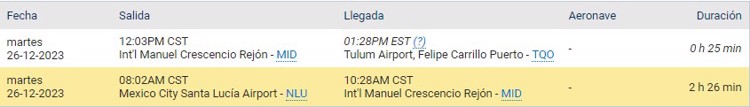 Primer vuelo de Mexicana llegó a Tulum tras hora y media en Mérida