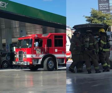 Trabajadores de gasolinera lograron apagar un conato de incendio de carro
