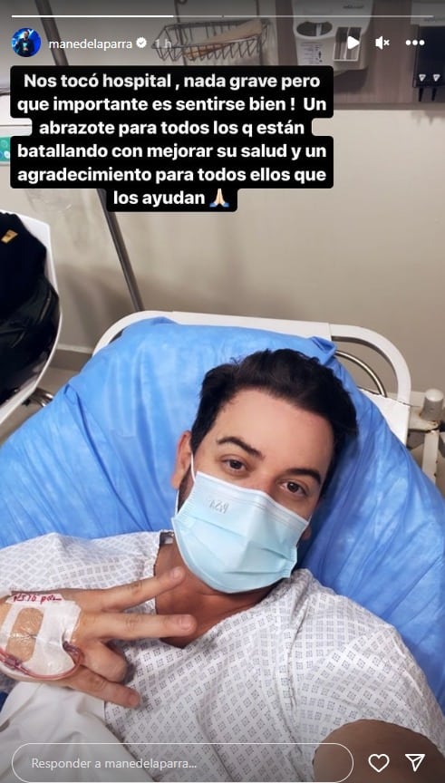 Mane de la Parra está hospitalizado y alarma a sus fans